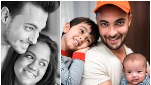 Aayush Sharma with wife Arpita, son Ahil and daughter Ayat. Aayush Sharma with wife Arpita, son Ahil and daughter Ayat.