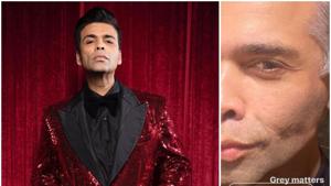 Karan Johar shared a picture showing off his white hair. Karan Johar shared a picture showing off his white hair.