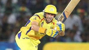 Chennai Super Kings batsman Michael Hussey plays a shot against Rajasthan Royals during their T20 League match in Jaipur.(PTI) Chennai Super Kings batsman Michael Hussey plays a shot against Rajasthan Royals during their T20 League match in Jaipur.(PTI)