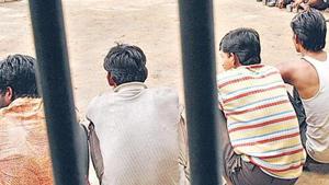 Most of the agitators were undertrial prisoners, officials said. The inmates separated the new and old jail complexes by locking the connecting gates. (Image used for representation).(HT PHOTO.) Most of the agitators were undertrial prisoners, officials said. The inmates separated the new and old jail complexes by locking the connecting gates. (Image used for representation).(HT PHOTO.)
