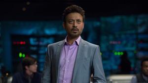 Irrfan Khan in a still from Jurassic World. Irrfan Khan in a still from Jurassic World.
