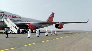 Medical officials during the screening of 323 Indians and 7 Maldives citizens, that took off from the coronavirus outbreak city Wuhan (China) in Air India special flight and landed at Delhi airport, on February 2, 2020.(ANI) Medical officials during the screening of 323 Indians and 7 Maldives citizens, that took off from the coronavirus outbreak city Wuhan (China) in Air India special flight and landed at Delhi airport, on February 2, 2020.(ANI)