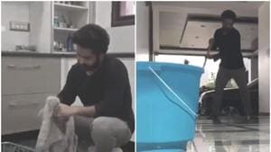 Jr NTR shared a video doing house work. Jr NTR shared a video doing house work.