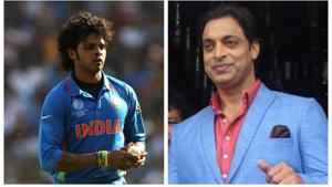 Sreesanth and Shoaib Akhtar.(Getty/Yogen Shah) Sreesanth and Shoaib Akhtar.(Getty/Yogen Shah)