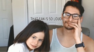 The image shows the little girl interrupting her dad.(Reddit/@n00biwankan00bi)