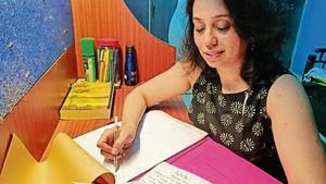 Janaki Nagaraj is in a letter-writing group and has been writing more letters during the lockdown. Janaki Nagaraj is in a letter-writing group and has been writing more letters during the lockdown.