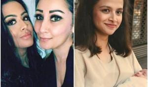 Trishala Dutt with Maanayata Dutt (L) and her mother Richa Sharma. Trishala Dutt with Maanayata Dutt (L) and her mother Richa Sharma.