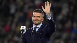 David Beckham acknowleges the crowd during LA Galaxy ring of honor ceremony at Dignity Health Sports Park.(USA TODAY Sports) David Beckham acknowleges the crowd during LA Galaxy ring of honor ceremony at Dignity Health Sports Park.(USA TODAY Sports)