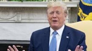 Donald Trump’s suggestions came at the daily briefing of the US coronavirus task force after a presentation of new research that shows the virus is vulnerable to heat and humidity, direct sunlight kills it the quickest and some readily available disinfectants finish it off in 5 minutes or much less.(Bloomberg) Donald Trump’s suggestions came at the daily briefing of the US coronavirus task force after a presentation of new research that shows the virus is vulnerable to heat and humidity, direct sunlight kills it the quickest and some readily available disinfectants finish it off in 5 minutes or much less.(Bloomberg)