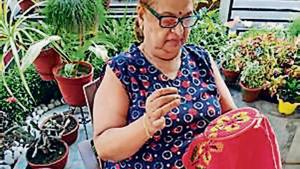 Lily Dutta, 67, is embroidering for the first time in decades, and making exquisite gifts for her extended family. Lily Dutta, 67, is embroidering for the first time in decades, and making exquisite gifts for her extended family.