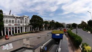 A view of Connaught Place during the national lockdown, New Delhi , April 25, 2020(ANI) A view of Connaught Place during the national lockdown, New Delhi , April 25, 2020(ANI)
