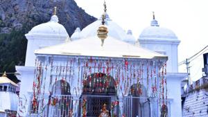 The portals of Gangotri and Yamunotri, both part of Uttarakhand’s Char Dham Yatra were opened on Sunday(HT Photo)