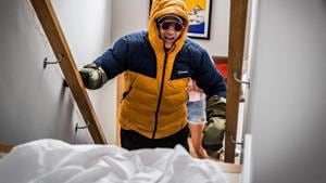 Former professional rugby player and quadriplegic, Ed Jackson, is seen as he attempts to climb the height of Mount Everest up his staircase at home to raise money for Wings for Life - a spinal cord research foundation, in Bath, Britain, in this handout image taken on April 24, 2020. Wings for Life/Handout via REUTERS(REUTERS) Former professional rugby player and quadriplegic, Ed Jackson, is seen as he attempts to climb the height of Mount Everest up his staircase at home to raise money for Wings for Life - a spinal cord research foundation, in Bath, Britain, in this handout image taken on April 24, 2020. Wings for Life/Handout via REUTERS(REUTERS)