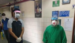 The group makes 500 face shields a day.(HT Photo) The group makes 500 face shields a day.(HT Photo)
