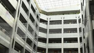 The cleaning personnel at Mantralaya are employees of a private firm that has been appointed for housekeeping activities.(HT PHOTO.) The cleaning personnel at Mantralaya are employees of a private firm that has been appointed for housekeeping activities.(HT PHOTO.)