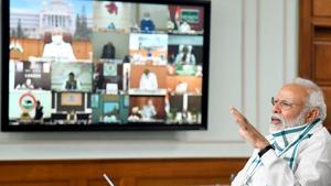 In this backdrop, Prime Minister Narendra Modi called the green zones sacred, and emphasised that while practising social distancing, these regions will contribute to economic activity.(ANI photo) In this backdrop, Prime Minister Narendra Modi called the green zones sacred, and emphasised that while practising social distancing, these regions will contribute to economic activity.(ANI photo)
