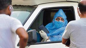 Patients on the way to a quarantine centre in Mumbai. Patients on the way to a quarantine centre in Mumbai.