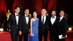 The Slumdog Millionaire team at the Oscars.