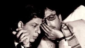 Shah Rukh Khan and Irrfan Khan interact in a picture shared by the actor. Shah Rukh Khan and Irrfan Khan interact in a picture shared by the actor.