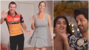 Australian cricketer David Warner and his wife Candice danced to Allu Arjun’s Butta Bomma. Australian cricketer David Warner and his wife Candice danced to Allu Arjun’s Butta Bomma.