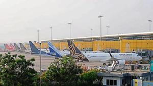 At airports with more than one terminal, initially only one terminal shall be used and larger terminals can be scaled down to reduce cleaning area, considering limited availability of material resources, the SOP stated.(Bloomberg) At airports with more than one terminal, initially only one terminal shall be used and larger terminals can be scaled down to reduce cleaning area, considering limited availability of material resources, the SOP stated.(Bloomberg)