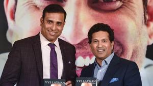 Former cricketers VVS Laxman and Sachin Tendulkar.(PTI) Former cricketers VVS Laxman and Sachin Tendulkar.(PTI)