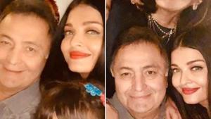Aishwarya Rai Bachchan poses with Rishi Kapoor. Aishwarya Rai Bachchan poses with Rishi Kapoor.
