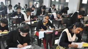 Around 5.61 million students had appeared in the high school and intermediate examinations of the UP Board that began from February 18.(PTI file) Around 5.61 million students had appeared in the high school and intermediate examinations of the UP Board that began from February 18.(PTI file)