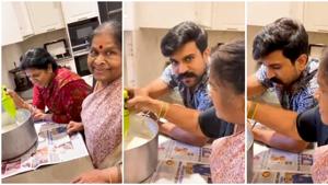 Ram Charan posted a new video where he is learning to make butter from his grandmother. Ram Charan posted a new video where he is learning to make butter from his grandmother.