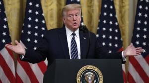 President Donald Trump answers questions from reporters during an event about protecting seniors, in the East Room of the White House, Thursday.(AP File Photo) President Donald Trump answers questions from reporters during an event about protecting seniors, in the East Room of the White House, Thursday.(AP File Photo)