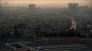 An empty railway station and deserted streets are seen from a high rise building during a nationwide lockdown to control the spread of coronavirus, in New Delhi, India.(AP) An empty railway station and deserted streets are seen from a high rise building during a nationwide lockdown to control the spread of coronavirus, in New Delhi, India.(AP)