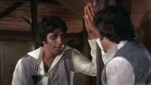 Amitabh Bachchan in Amar Akbar Anthony. Amitabh Bachchan in Amar Akbar Anthony.