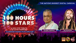 <p>&ldquo;Donate towards #PMCARES fund by clicking on the link: https://m.p-y.tm/FFM-PMCARES</p><p>This hour brings to you ace anchor Rajdeep Sardesai with RJ Stutee and Qunio, the front man of Big Mountain Band with RJ Aditi. </p><p>Disclaimer:</p><p>Fever FM, Radio Nasha & Radio One do not take any responsibility for the successful operation, uptime, and consummation of the payment process, which is being run by Paytm and linked directly to the PM Cares Fund collection window/portal. The role of Fever FM, Radio Nasha & Radio One is to encourage donations</p><p>#100Hours100Stars&rdquo;</p>