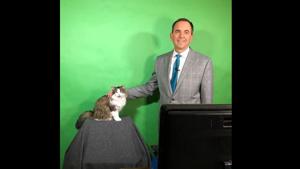 Betty was living a normal kitty life until she crashed a live weather report telecast by her human.(Instagram/@bettytheweathercat) Betty was living a normal kitty life until she crashed a live weather report telecast by her human.(Instagram/@bettytheweathercat)
