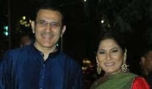 Archana Puran Singh with husband Parmeet Sethi. Archana Puran Singh with husband Parmeet Sethi.