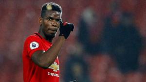 Manchester United's Paul Pogba acknowledges fans after the match.(REUTERS) Manchester United's Paul Pogba acknowledges fans after the match.(REUTERS)