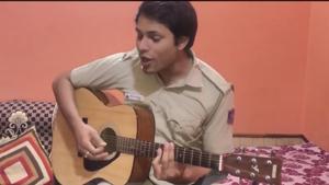 Viewers are graced not just by Rajat Rathor’s amazing voice but also his impeccable guitar skills as he performs an acoustic version of the track.(Facebook/@Rajat Rathor) Viewers are graced not just by Rajat Rathor’s amazing voice but also his impeccable guitar skills as he performs an acoustic version of the track.(Facebook/@Rajat Rathor)