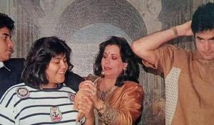 Ekta Kapoor with her family. Ekta Kapoor with her family.