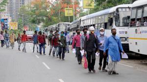 Migrant labourers are being sent back to their native places by West Bengal government during the nationwide lockdown to curb the spread of coronavirus, in Kolkata on April 29, 2020.(ANI) Migrant labourers are being sent back to their native places by West Bengal government during the nationwide lockdown to curb the spread of coronavirus, in Kolkata on April 29, 2020.(ANI)