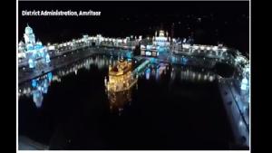 The clip ends with an astounding shot of a fully-lit Golden Temple.(Twitter/@capt_amarinder) The clip ends with an astounding shot of a fully-lit Golden Temple.(Twitter/@capt_amarinder)