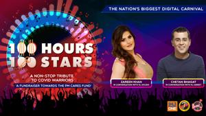 <p>&ldquo;Donate towards #PMCARES fund by clicking on the link: https://m.p-y.tm/FFM-PMCARES</p><p>Join RJ Ayushi and RJ Aniket catch up with Bollywood actress Zareen Khan and your fav Indian novelist Chetan Bhagat.</p><p>Disclaimer:</p><p>Fever FM, Radio Nasha & Radio One do not take any responsibility for the successful operation, uptime, and consummation of the payment process, which is being run by Paytm and linked directly to the PM Cares Fund collection window/portal. The role of Fever FM, Radio Nasha & Radio One is to encourage donations</p><p>#100Hours100Stars&rdquo;</p>