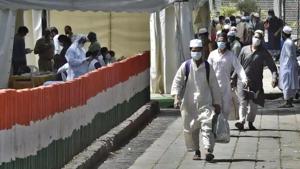 The markaz of the Jamaat in Delhi’s Nizamuddin area, where an event was organised last month, emerged as the biggest Covid-19 hotspot in the country.(Ajay Aggarwal/HT Photo) The markaz of the Jamaat in Delhi’s Nizamuddin area, where an event was organised last month, emerged as the biggest Covid-19 hotspot in the country.(Ajay Aggarwal/HT Photo)