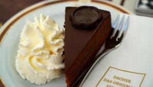 Sachertorte is a specific type of chocolate cake, or torte, invented by Austrian Franz Sacher in 1832 for Prince Wenzel von Metternich in Vienna, Austria. It is one of the most famous Viennese culinary specialties.(Tim PhotoGuy/Unsplash) Sachertorte is a specific type of chocolate cake, or torte, invented by Austrian Franz Sacher in 1832 for Prince Wenzel von Metternich in Vienna, Austria. It is one of the most famous Viennese culinary specialties.(Tim PhotoGuy/Unsplash)