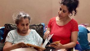 Rajni Aggarwal has been trying to cheer up her mother Karuna, who is bedridden, by organising video calls with her friends. To lift her own mood, she does yoga, draws and keeps in touch with friends. Rajni Aggarwal has been trying to cheer up her mother Karuna, who is bedridden, by organising video calls with her friends. To lift her own mood, she does yoga, draws and keeps in touch with friends.