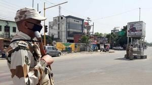 ITBP jawans deployed at the area during the coronavirus lockdown.(ANI File Photo) ITBP jawans deployed at the area during the coronavirus lockdown.(ANI File Photo)