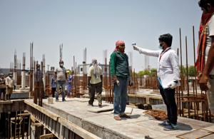 In the six weeks so far, India’s economy has functioned at about half of its full activity level, with over 140 million non-farm workers inactive (of a total of 262 million)(REUTERS) In the six weeks so far, India’s economy has functioned at about half of its full activity level, with over 140 million non-farm workers inactive (of a total of 262 million)(REUTERS)