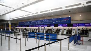 General view of an empty Gatwick airport, as the spread of the coronavirus disease (Covid-19) continues, Gatwick, Britain.(REUTERS) General view of an empty Gatwick airport, as the spread of the coronavirus disease (Covid-19) continues, Gatwick, Britain.(REUTERS)