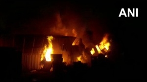 The fire was doused after one hour,(ANI/Twitter) The fire was doused after one hour,(ANI/Twitter)