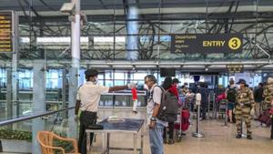 Hyderabad: Thermal screening of US nationals being conducted in the wake of coronavirus pandemic, at Hyderabad International Aiport, Friday, April 10, 2020.(PTI file)
