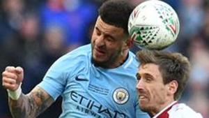 Manchester City's English defender Kyle Walker (L) vies with Arsenal's Spanish defender Nacho Monreal.(Twitter) Manchester City's English defender Kyle Walker (L) vies with Arsenal's Spanish defender Nacho Monreal.(Twitter)